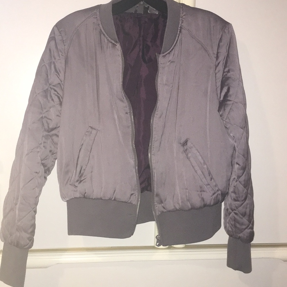 H&M Purple Bomber Jacket